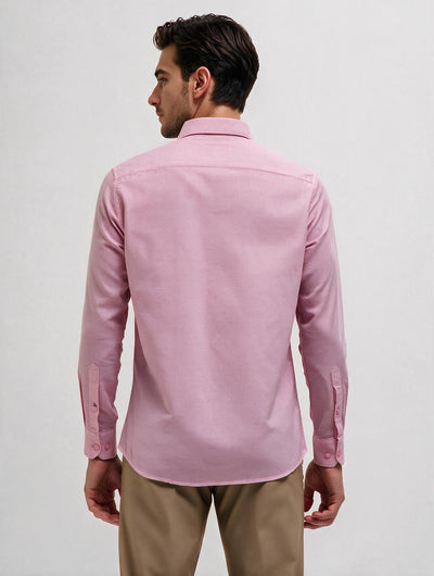 Light Pink Plain Casual Shirt
