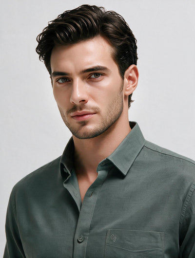 Sage Stone Plain Casual Shirt
