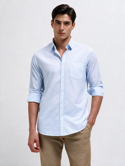 Arctic Sky Plain Casual Shirt