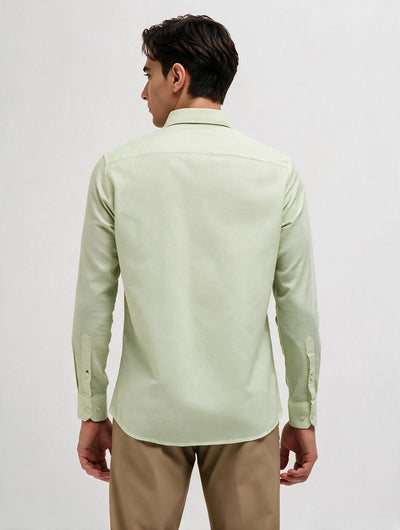 Willow Green Plain Casual Shirt