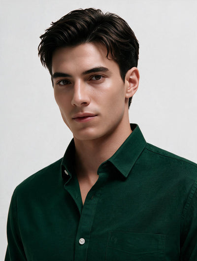 Lagoon Teal Plain Casual Shirt