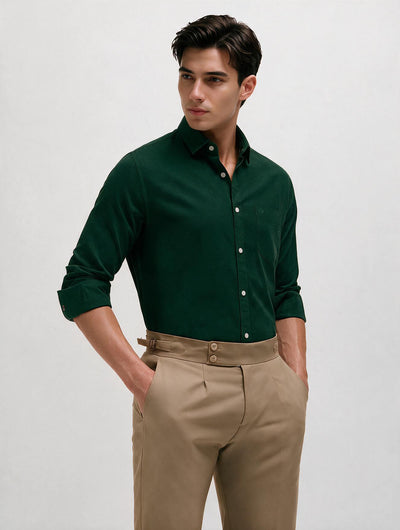 Lagoon Teal Plain Casual Shirt