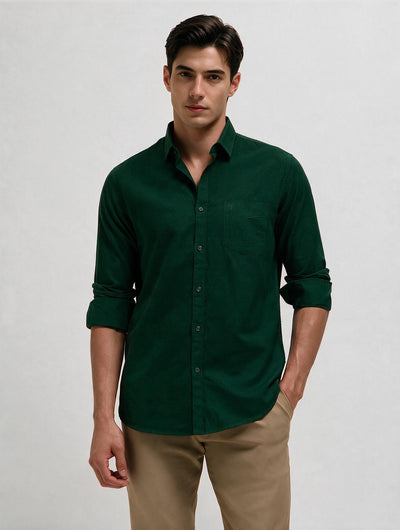 Lagoon Teal Plain Casual Shirt