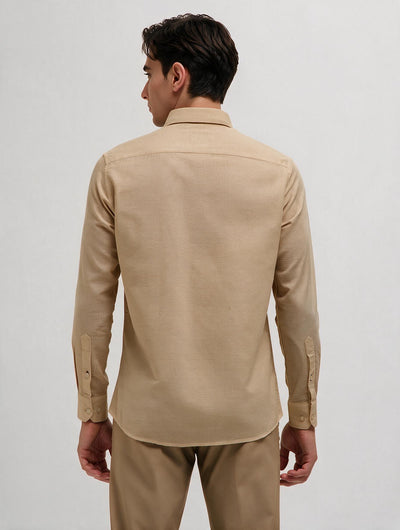 Linen Sand Plain Casual Shirt