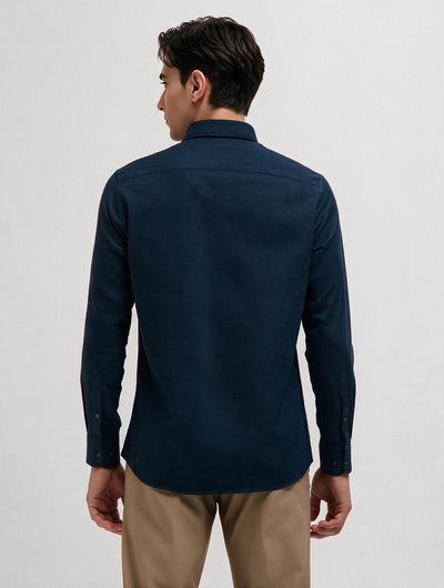Royal Indigo Plain Casual Shirt