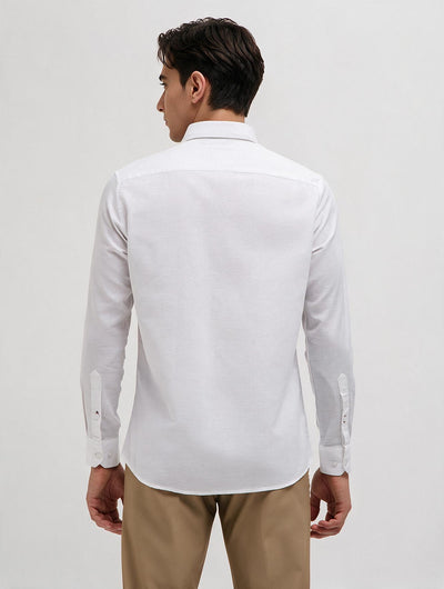 Classic Ivory Plain Casual Shirt