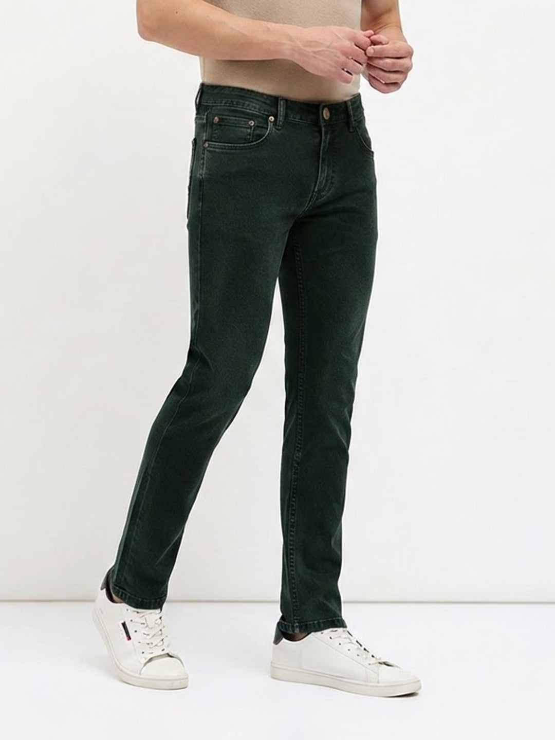 Green Denim Core Trousers