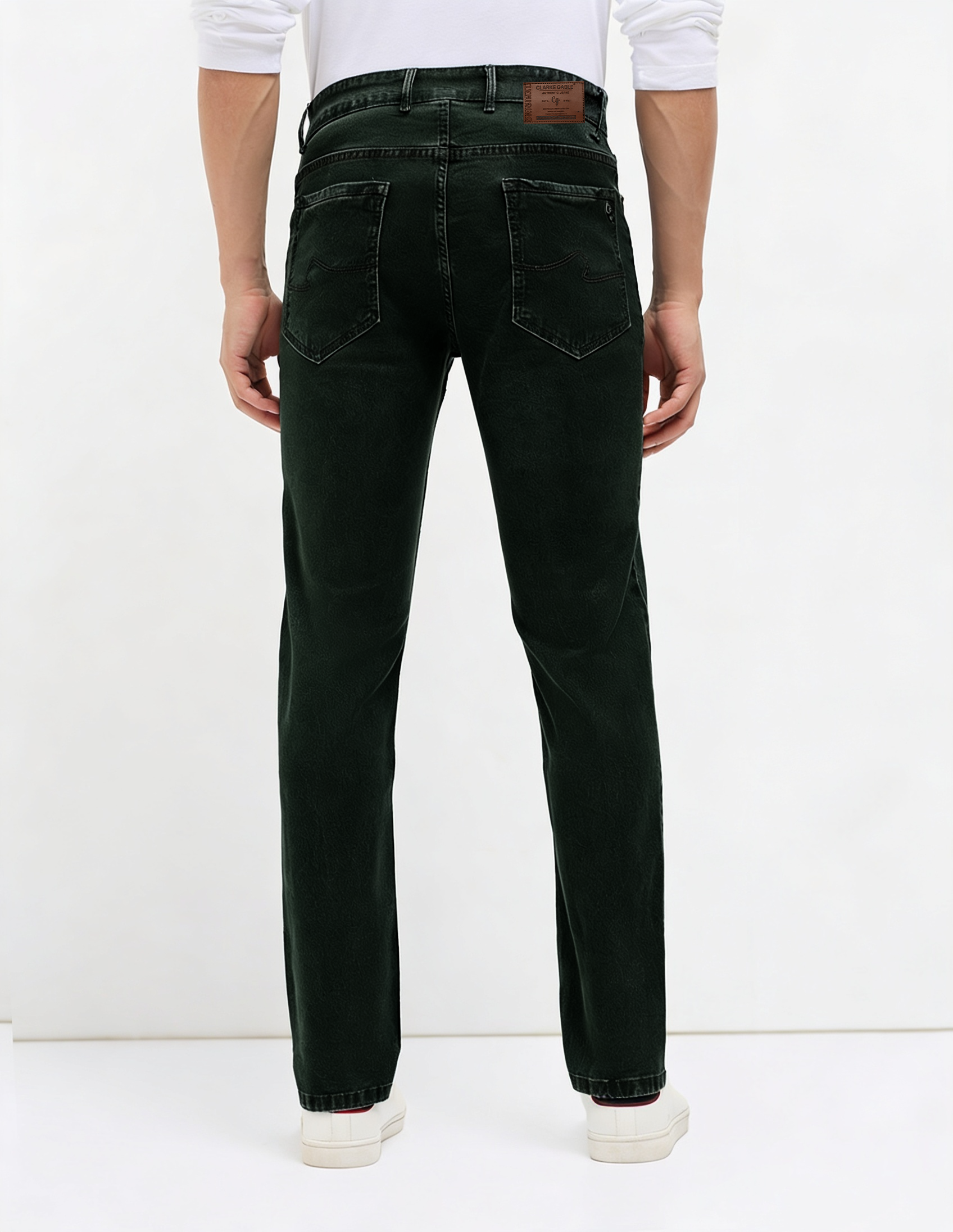 Green Denim Core Trousers