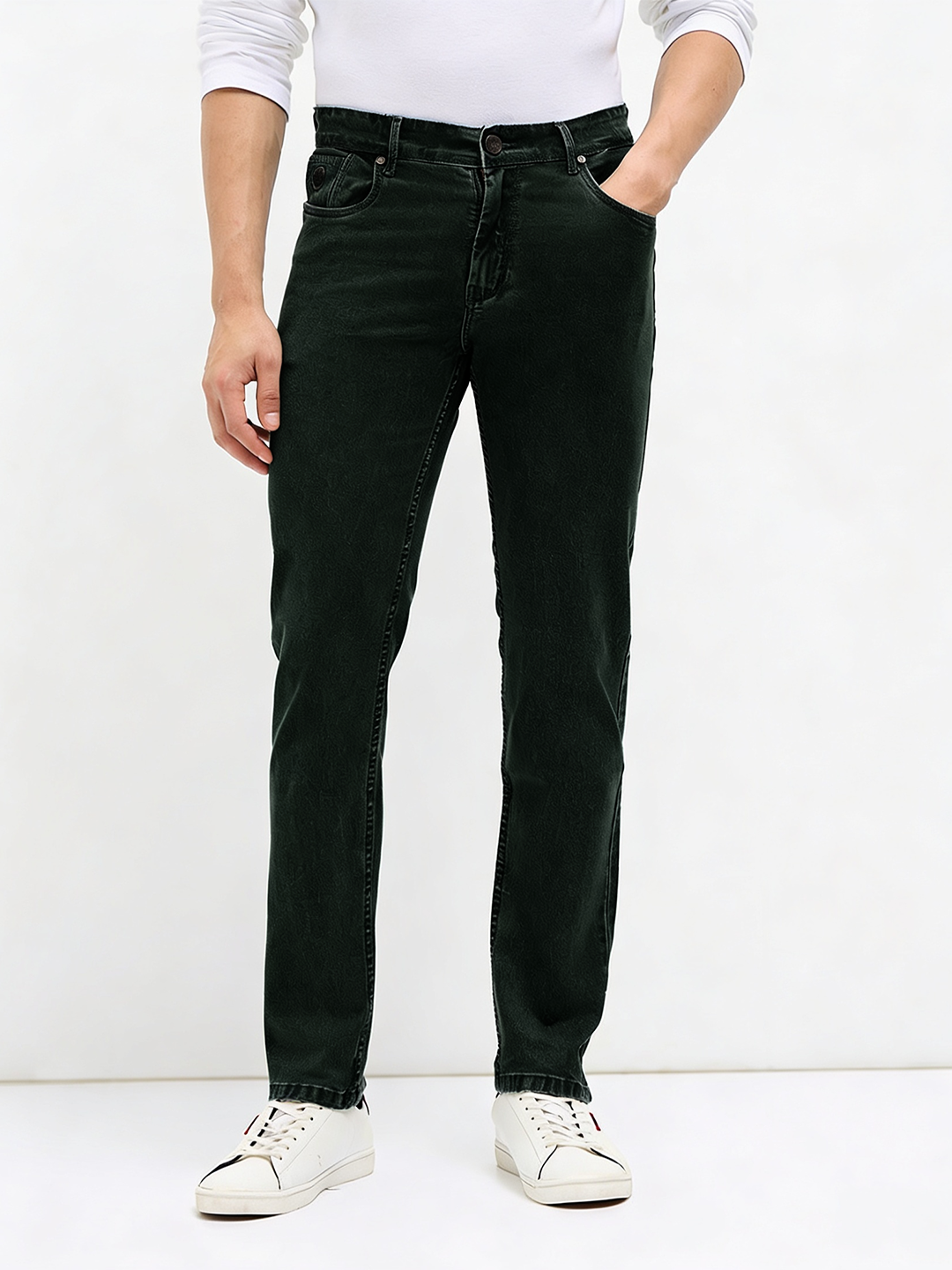 Green Denim Core Trousers