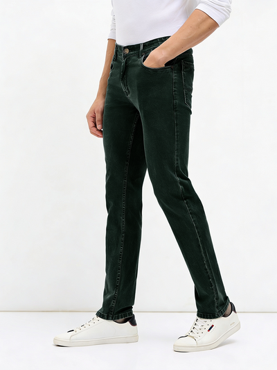 Green Denim Core Trousers
