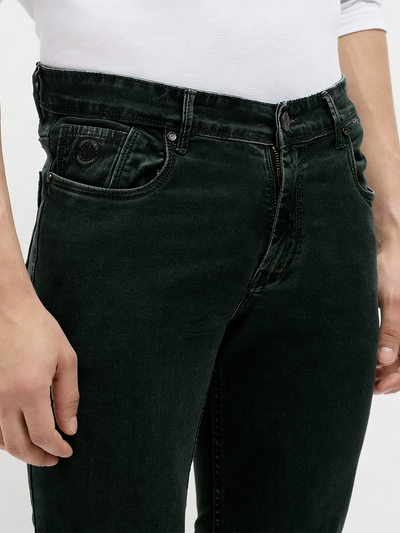 Green Denim Core Trousers