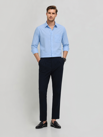 Light Coastal Blue Plain Formal Shirt